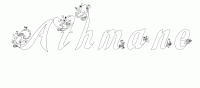 Dessin a colorier du prenom Athmane