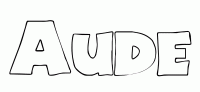 Dessin a colorier du prenom Aude