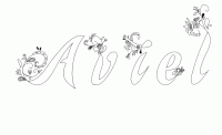 Dessin a colorier du prenom Aviel