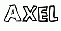 Dessin a colorier du prenom Axel