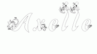 Dessin a colorier du prenom Axelle