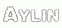 Dessin a colorier du prenom Aylin