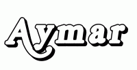 Dessin a colorier du prenom Aymar