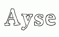 Dessin a colorier du prenom Ayse