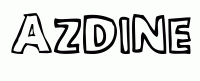 Dessin a colorier du prenom Azdine
