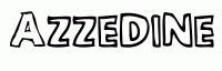 Dessin a colorier du prenom Azzedine