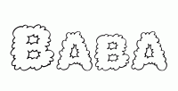Dessin a colorier du prenom Baba