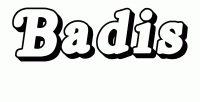 Dessin a colorier du prenom Badis