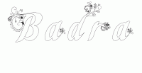 Dessin a colorier du prenom Badra