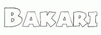 Dessin a colorier du prenom Bakari