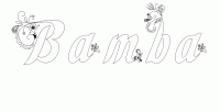 Dessin a colorier du prenom Bamba