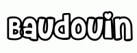Dessin a colorier du prenom Baudouin