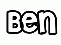 Dessin a colorier du prenom Ben