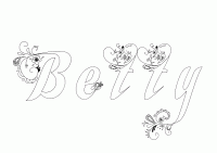 Dessin a colorier du prenom Betty