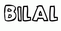 Dessin a colorier du prenom Bilal