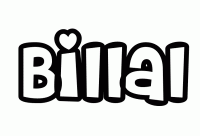 Dessin a colorier du prenom Billal
