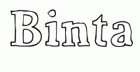 Dessin a colorier du prenom Binta