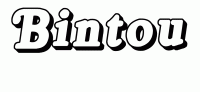 Dessin a colorier du prenom Bintou