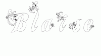 Dessin a colorier du prenom Blaise