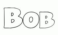 Dessin a colorier du prenom Bob