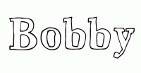 Dessin a colorier du prenom Bobby