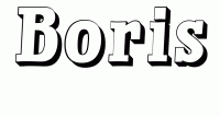 Dessin a colorier du prenom Boris