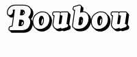 Dessin a colorier du prenom Boubou