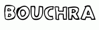 Dessin a colorier du prenom Bouchra