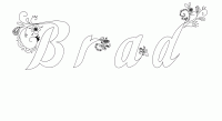 Dessin a colorier du prenom Brad