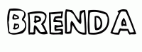 Dessin a colorier du prenom Brenda