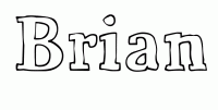 Dessin a colorier du prenom Brian