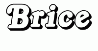 Dessin a colorier du prenom Brice