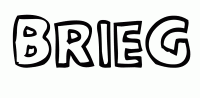 Dessin a colorier du prenom Brieg