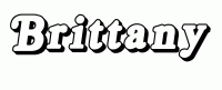 Dessin a colorier du prenom Brittany