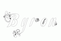 Dessin a colorier du prenom Byron