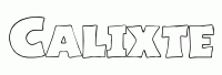 Dessin a colorier du prenom Calixte