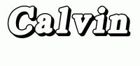 Dessin a colorier du prenom Calvin