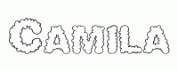 Dessin a colorier du prenom Camila