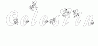 Dessin a colorier du prenom Celestin