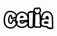 Dessin a colorier du prenom Celia