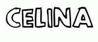 Dessin a colorier du prenom Celina