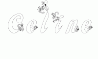 Dessin a colorier du prenom Celine