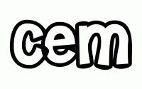 Dessin a colorier du prenom Cem