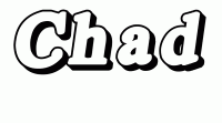 Dessin a colorier du prenom Chad