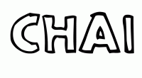 Dessin a colorier du prenom Chai