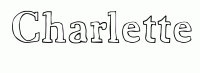 Dessin a colorier du prenom Charlette