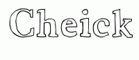 Dessin a colorier du prenom Cheick