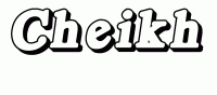 Dessin a colorier du prenom Cheikh