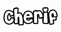 Dessin a colorier du prenom Cherif
