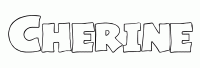 Dessin a colorier du prenom Cherine